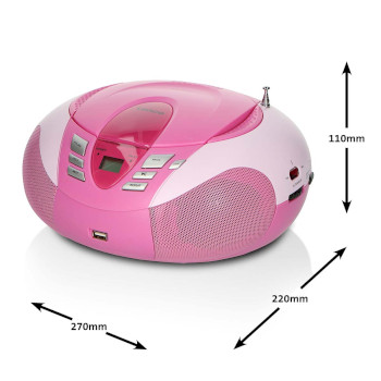 SCD-37 USBPINK Scd-37 usb pink portable fm radio cd and usb player pink Product foto